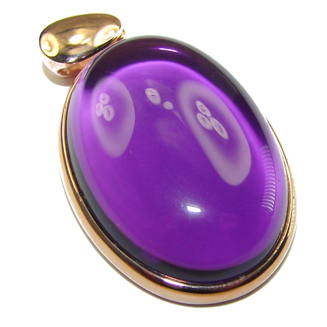 Vintage Design Amethyst 14K Gold over .925 Sterling Silver handcrafted Pendant