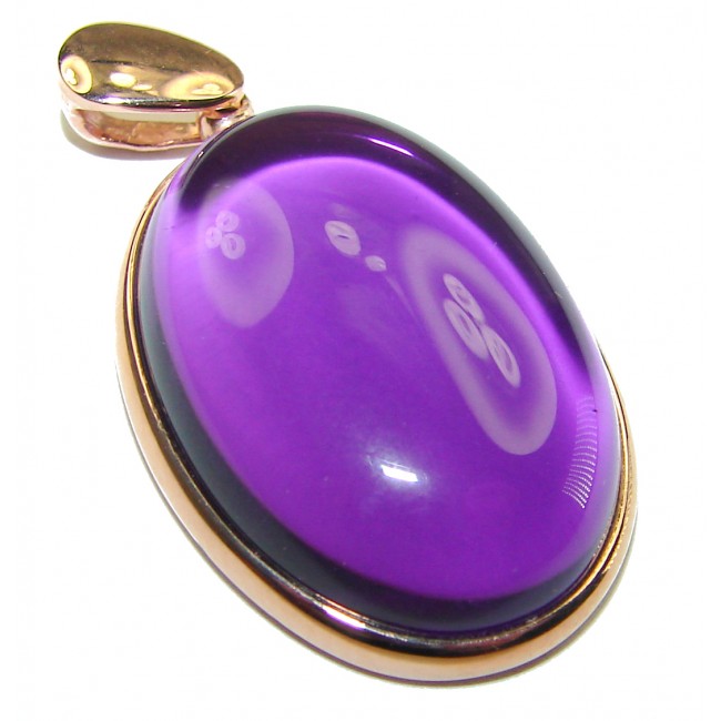 Vintage Design Amethyst 14K Gold over .925 Sterling Silver handcrafted Pendant