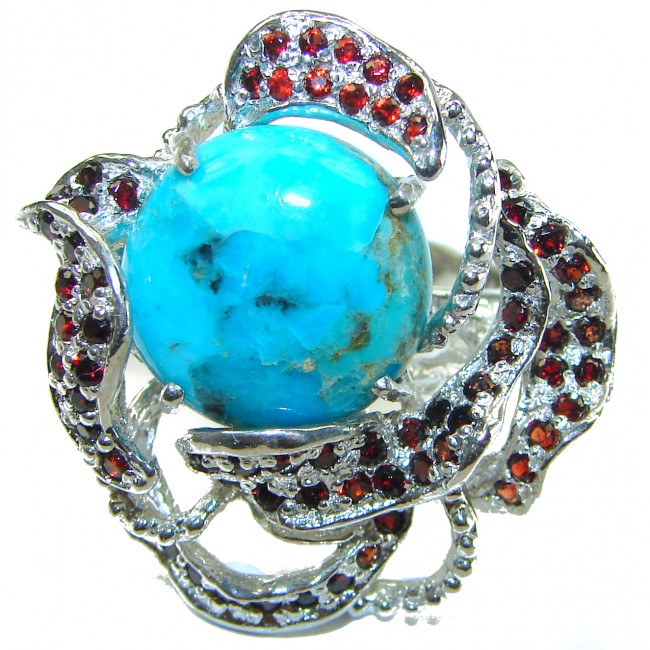 Just Perfection authentic Turquoise .925 Sterling Silver Ring size 9