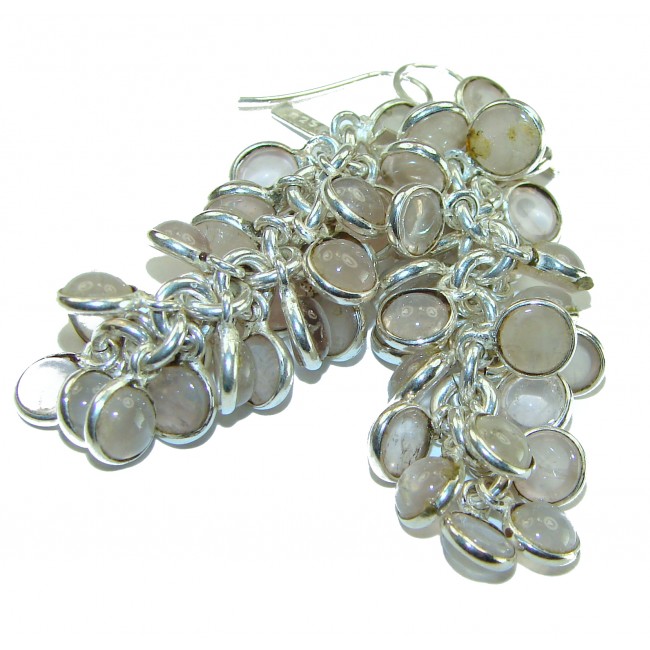 Enchanted Garden Mulicolor gems .925 Sterling Silver handcrafted LARGE Statement earrings