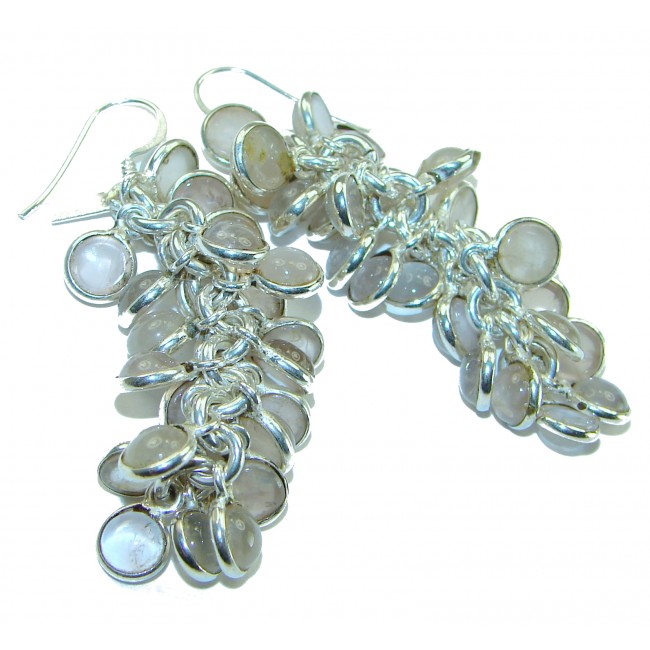 Enchanted Garden Mulicolor gems .925 Sterling Silver handcrafted LARGE Statement earrings