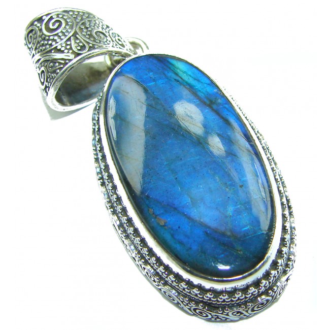 Magical Aurora Fire Labradorite .925 Sterling Silver handcrafted Pendant