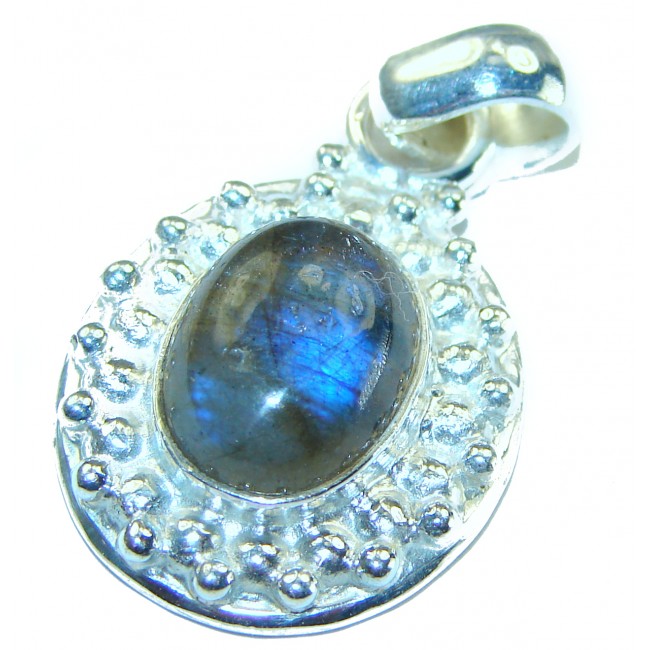 Magical Aurora Fire Labradorite .925 Sterling Silver handcrafted Pendant