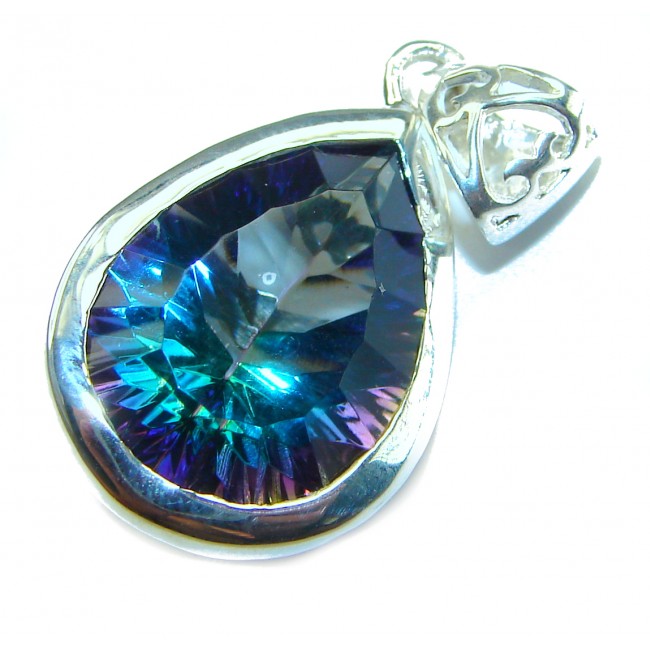 The best quality authentic Mystic Topaz .925 Sterling Silver handcrafted pendant