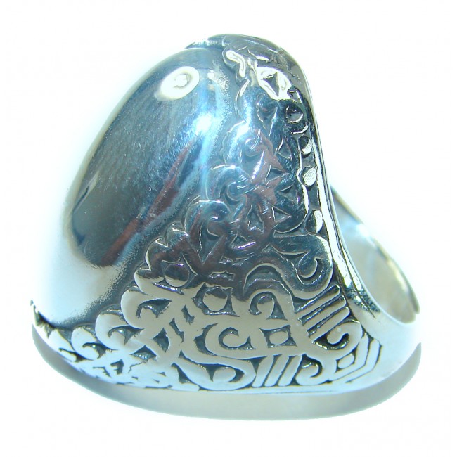 Natural Beauty Italy Made Silver Sterling Silver ring s. 8 3/4