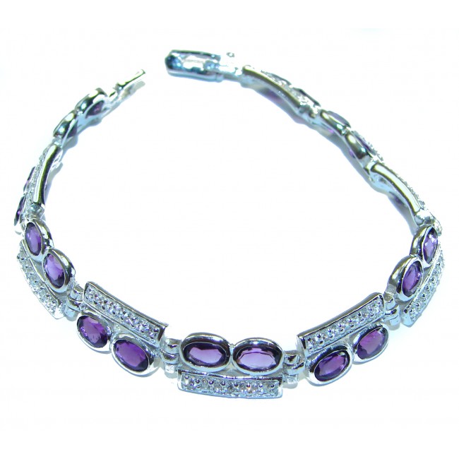 Purple Beauty authentic African Amethyst .925 Sterling Silver handcrafted Bracelet