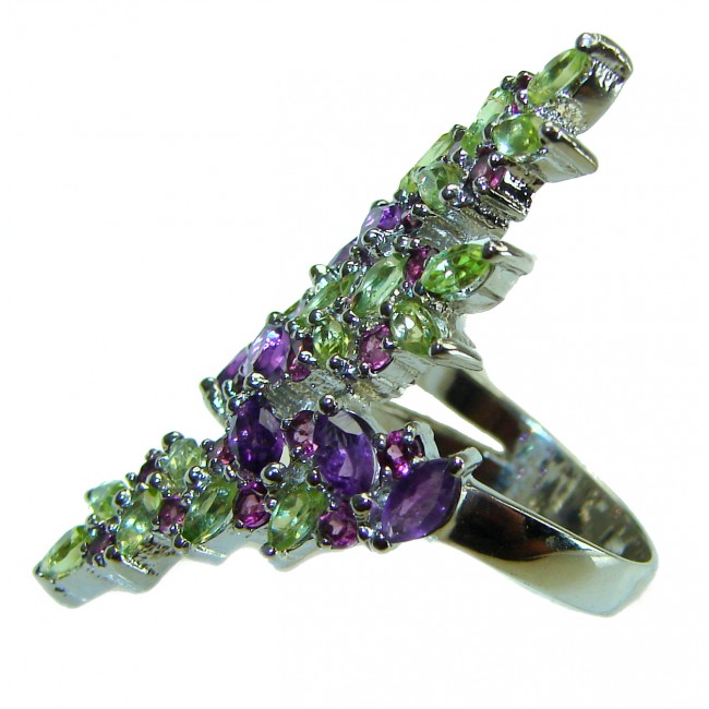 Purple Beauty authentic Amethyst .925 Sterling Silver Handcrafted Ring size 8