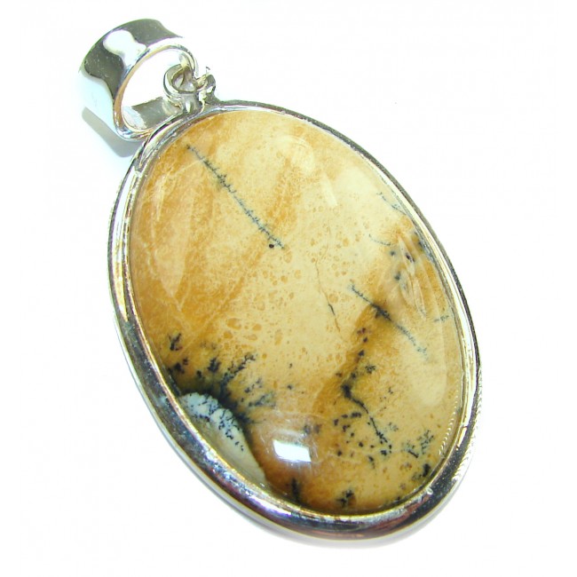 Top quality Picture Jasper .925 Sterling Silver handmade Pendant