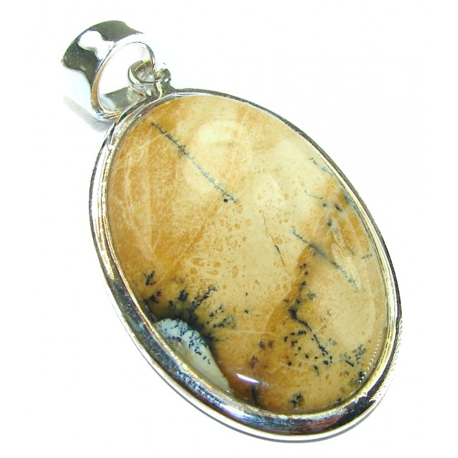 Top quality Picture Jasper .925 Sterling Silver handmade Pendant