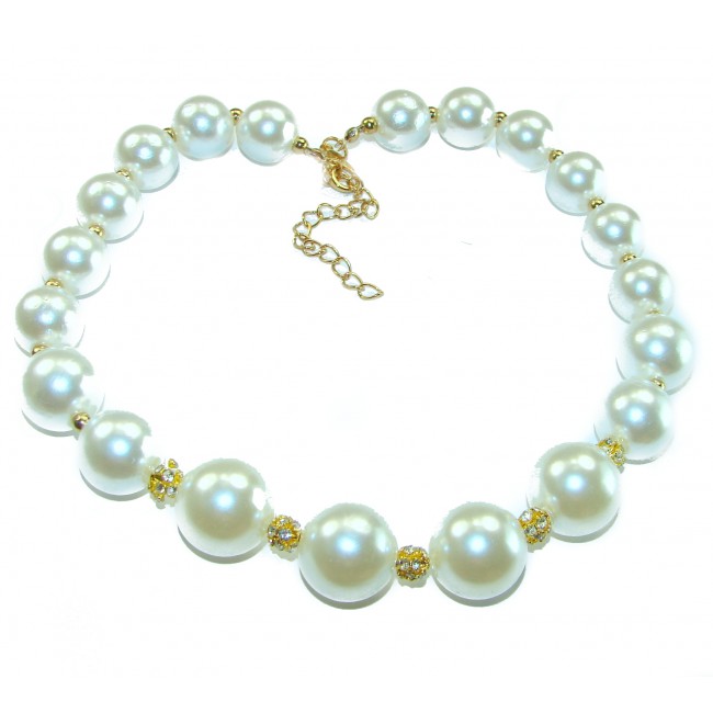 Freshwater Pearl 14K Gold over .925 Sterling Silver handcrafted Necklace