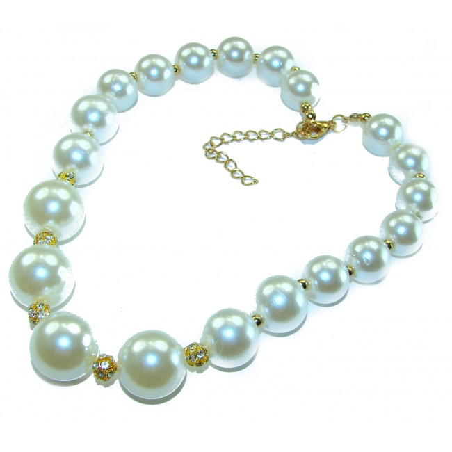 Freshwater Pearl 14K Gold over .925 Sterling Silver handcrafted Necklace