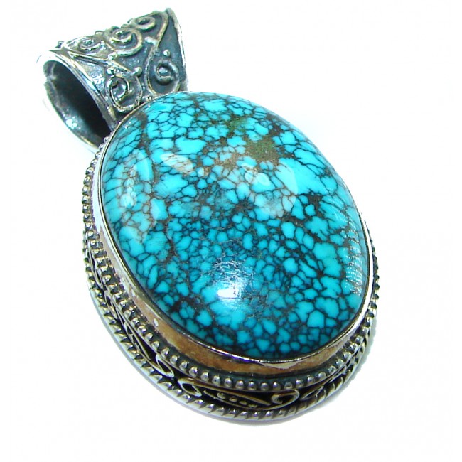 Arizona Beauty Natural Natural Turquoise .925 Sterling Silver handmade pendant