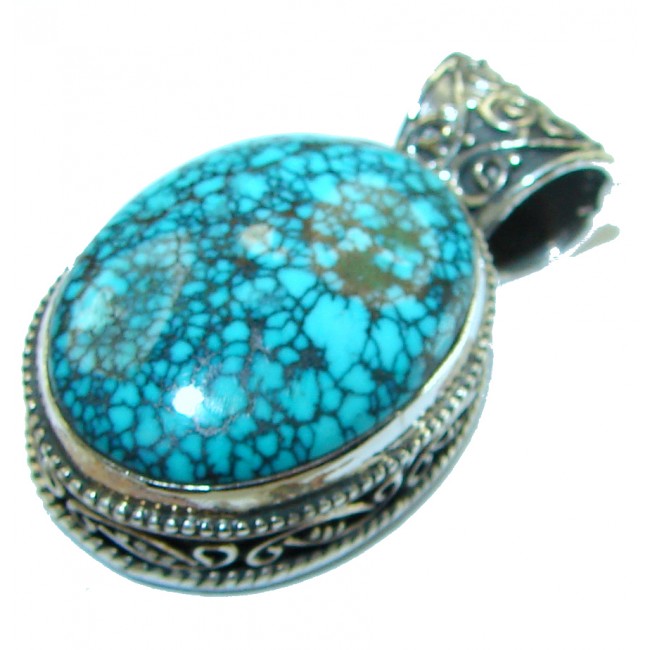 Arizona Beauty Natural Natural Turquoise .925 Sterling Silver handmade pendant