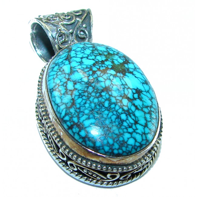 Arizona Beauty Natural Natural Turquoise .925 Sterling Silver handmade pendant