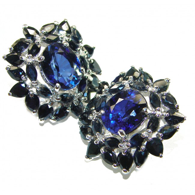 Perfect Star Blue London Blue Topaz .925 Sterling Silver handmade earrings