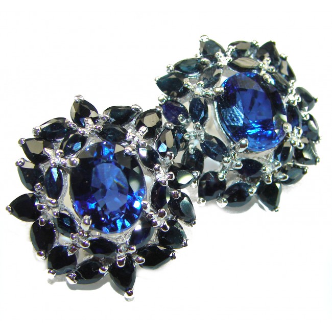 Perfect Star Blue London Blue Topaz .925 Sterling Silver handmade earrings