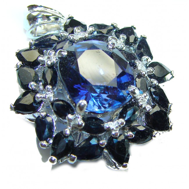 Pure Perfection London Blue Topaz .925 Sterling Silver handmade Pendant