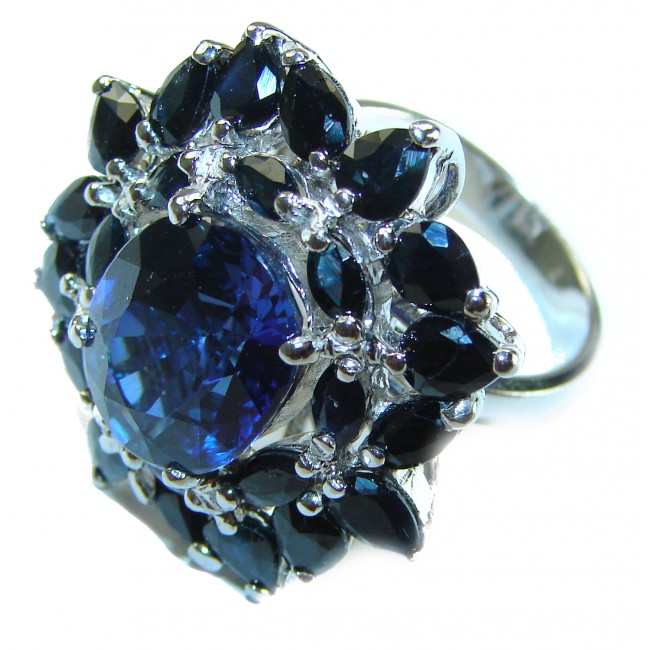 Perfect Star Blue London Blue Topaz .925 Sterling Silver handmade ring size 7