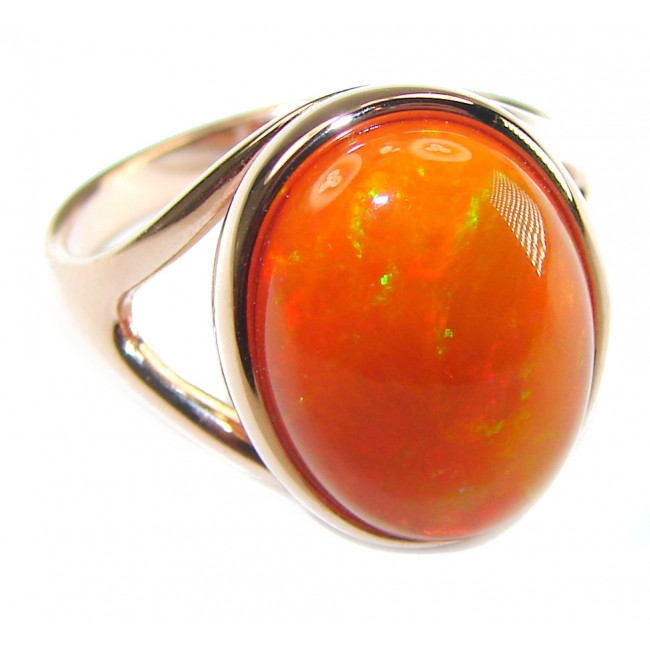 Golden Galaxy Ethiopian Opal 18K Gold over .925 Sterling Silver handcrafted Ring size 8