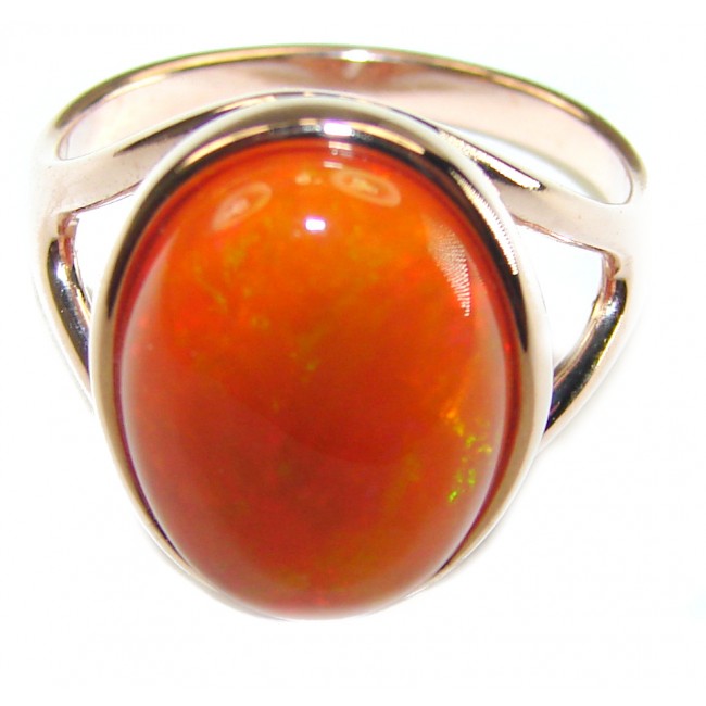 Golden Galaxy Ethiopian Opal 18K Gold over .925 Sterling Silver handcrafted Ring size 8