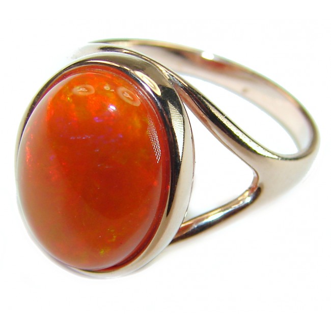 Golden Galaxy Ethiopian Opal 18K Gold over .925 Sterling Silver handcrafted Ring size 8