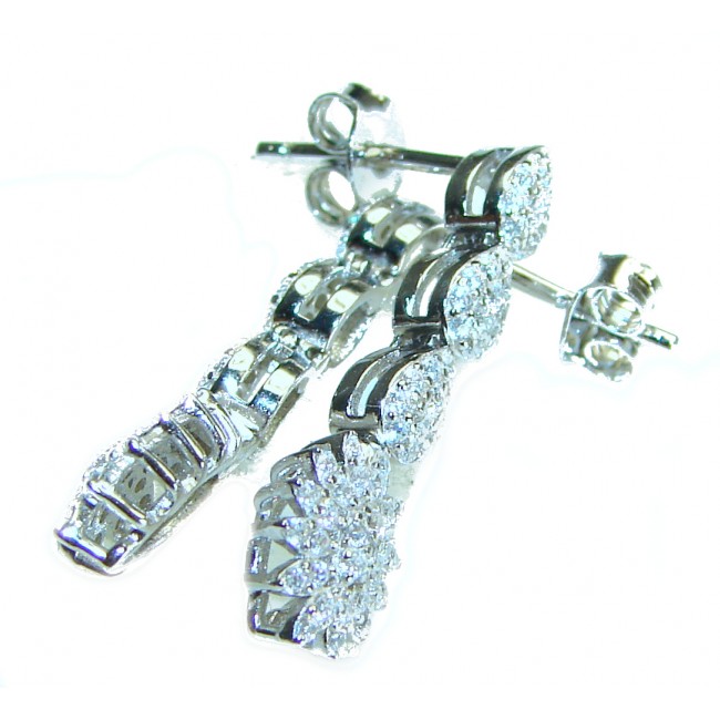 Exclusive White Topaz .925 Sterling Silver .925 Sterling Silver handcrafted Earrings