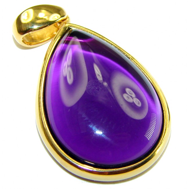 Vintage Design Amethyst 14K Gold over .925 Sterling Silver handcrafted Pendant