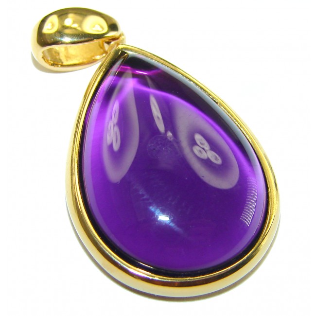 Vintage Design Amethyst 14K Gold over .925 Sterling Silver handcrafted Pendant