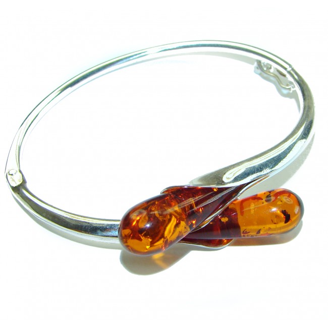 Excellent Baltic Amber .925 Sterling Silver entirely handcrafted Bracelet