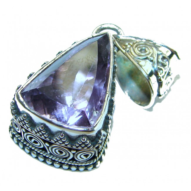 Vintage Design Amethyst .925 Sterling Silver handcrafted Pendant