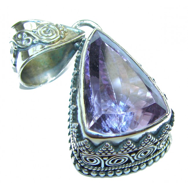 Vintage Design Amethyst .925 Sterling Silver handcrafted Pendant