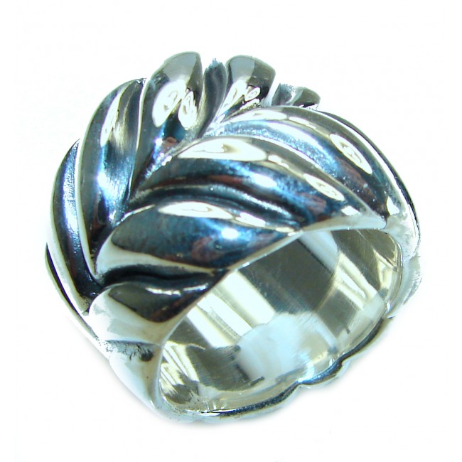 Large Flower Bali made .925 Sterling Silver handcrafted Ring s. 7 1/2