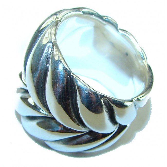 Large Flower Bali made .925 Sterling Silver handcrafted Ring s. 7 1/2