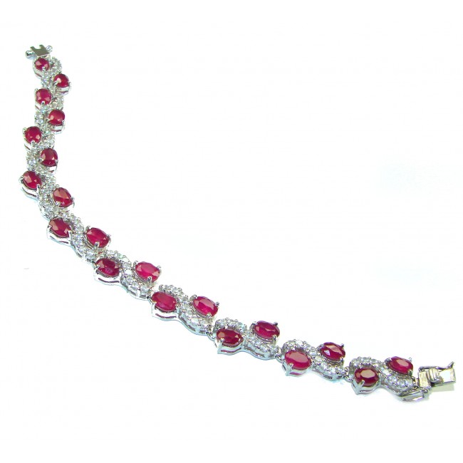 Incredible design authentic Ruby .925 Sterling Silver handmade Bracelet