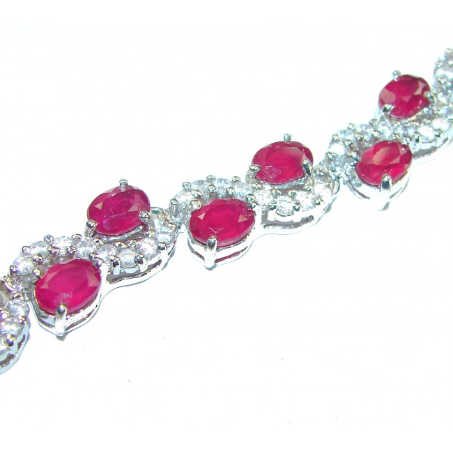 Incredible design authentic Ruby .925 Sterling Silver handmade Bracelet