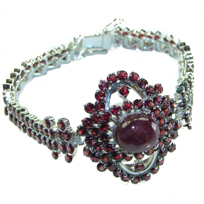 Essence of Femininity authentic Star Ruby .925 Sterling Silver handcrafted Bracelet