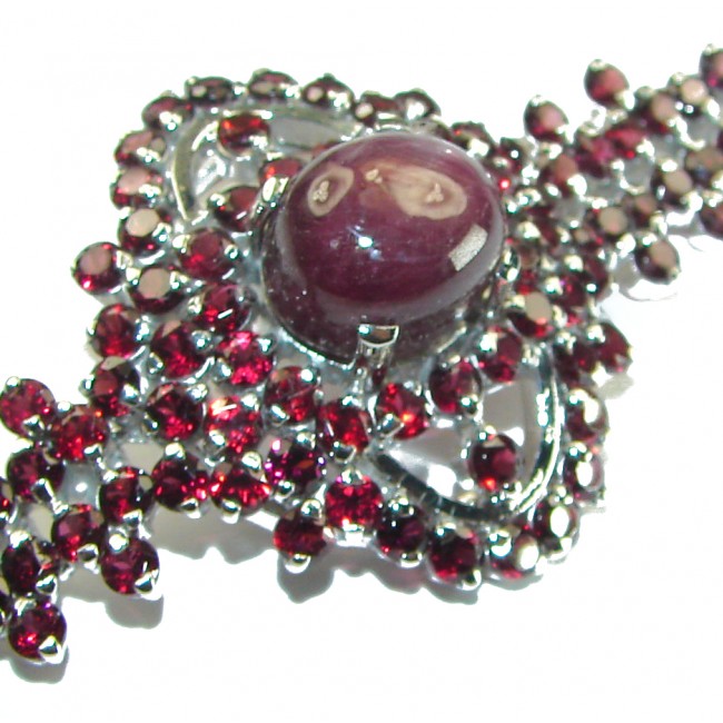 Essence of Femininity authentic Star Ruby .925 Sterling Silver handcrafted Bracelet