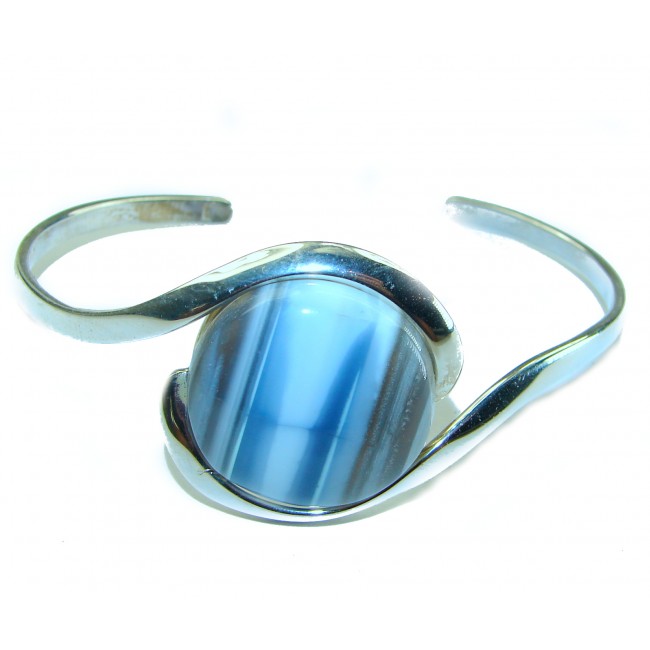 Owhyee Blue Opal - Owhyee Opal .925 Sterling Silver Handcrafted Bracelet / Cuff