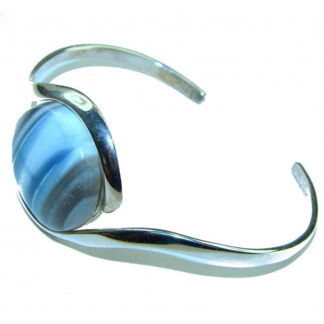 Owhyee Blue Opal - Owhyee Opal .925 Sterling Silver Handcrafted Bracelet / Cuff