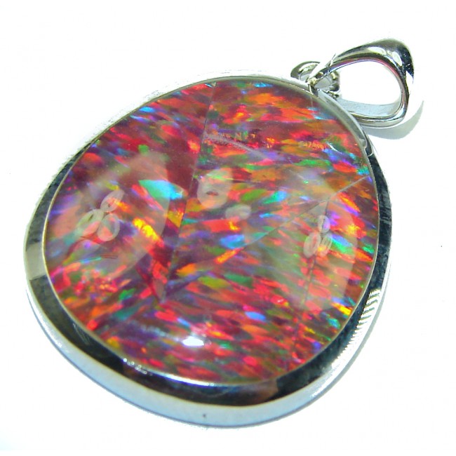 Doublet Opal .925 Sterling Silver handcrafted pendant