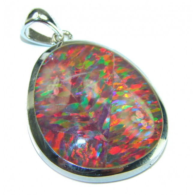 Doublet Opal .925 Sterling Silver handcrafted pendant