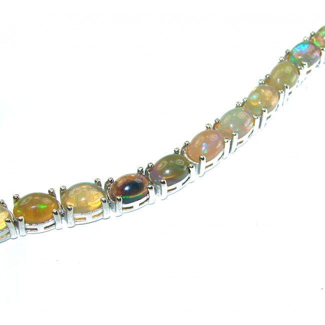 Sublime Brilliance Authentic Black Opal .925 Sterling Silver handcrafted bracelet