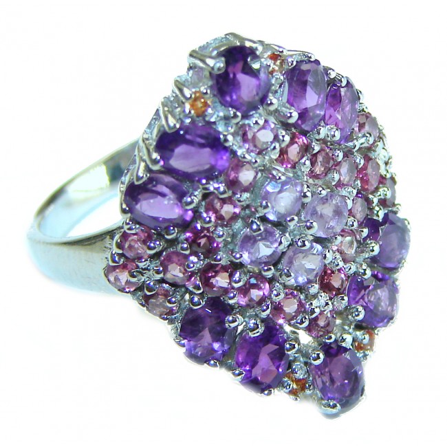 Purple Amethyst .925 Sterling Silver Handcrafted Ring size 9