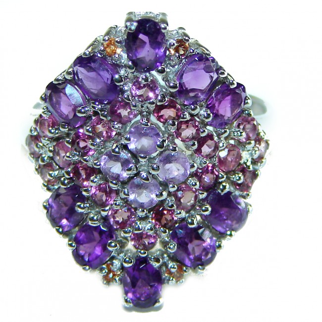 Purple Amethyst .925 Sterling Silver Handcrafted Ring size 9