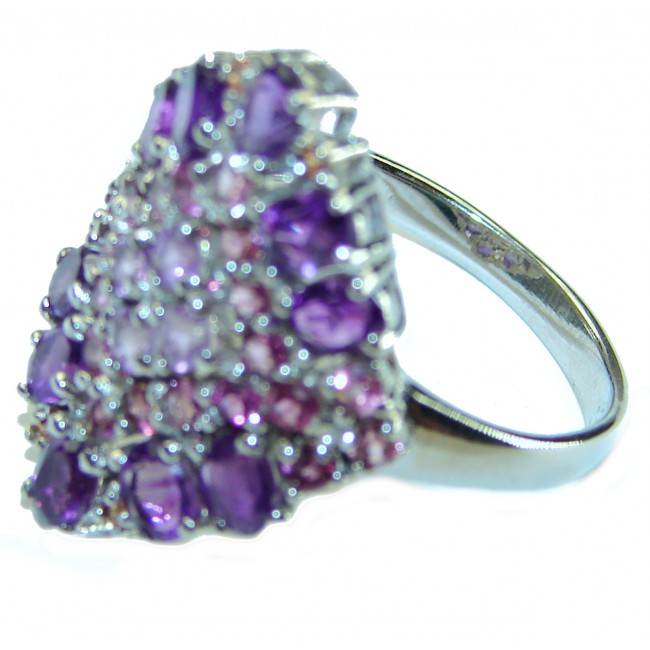 Purple Amethyst .925 Sterling Silver Handcrafted Ring size 9