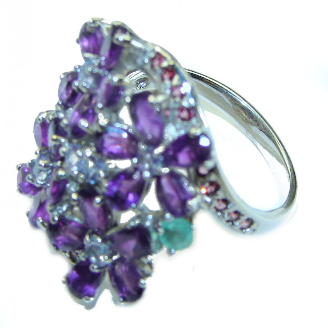 Lavender Meadow Amethyst .925 Sterling Silver Handcrafted Ring size 8