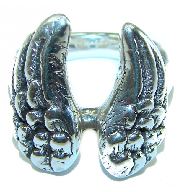 Angel's Wings Bali made .925 Sterling Silver handcrafted Ring s. 7