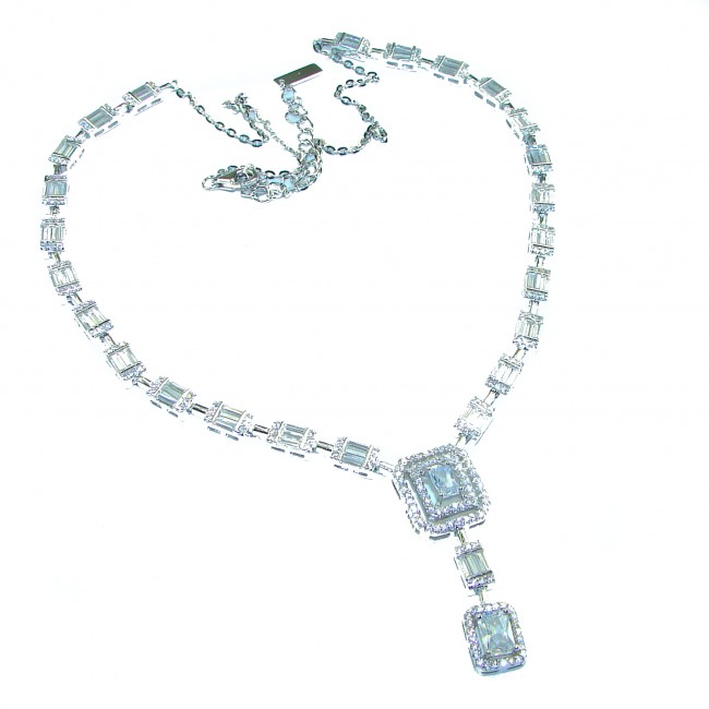 Exclusive White Topaz .925 Sterling Silver handcrafted necklace