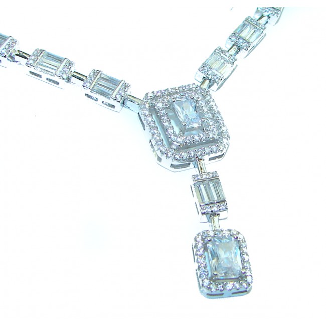 Exclusive White Topaz .925 Sterling Silver handcrafted necklace