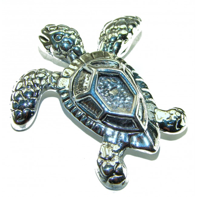 Bali made Sterling Turtle . 925 Sterling Silver handmade Pendant